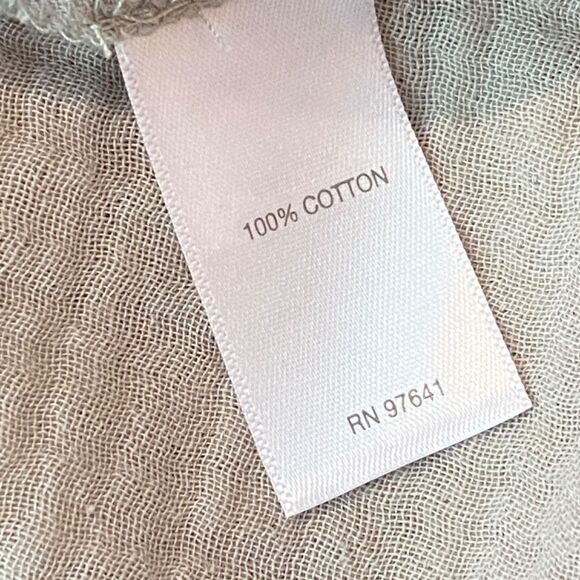 1428 Pure Jill Blouse Size L Cotton Seersucker Light Warm Gray Buttondown  New - Picture 6 of 9